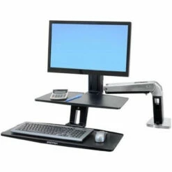 Ergotron WorkFit-A Single HD Monitor With Suspended Keyboard Tray And Worksurface+