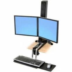 Ergotron WorkFit-S Dual Monitor Sit-Stand Workstation -Logitech sHOP 33 341 200 3 88616.1646519001