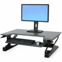 Ergotron WorkFit-T Sit-Stand Desktop - Black -Logitech sHOP 33 397 085 5 98977.1646519658