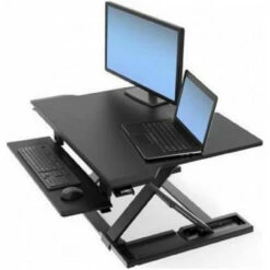 Ergotron WorkFit-TX Sit-Stand Desktop With Height-Adjustable Keyboard Platform -Logitech sHOP 33 467 921 2 74497.1646520870
