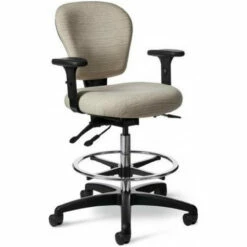 OM Seating CL47 Classic Lab Stool With Turn Lock Footring
