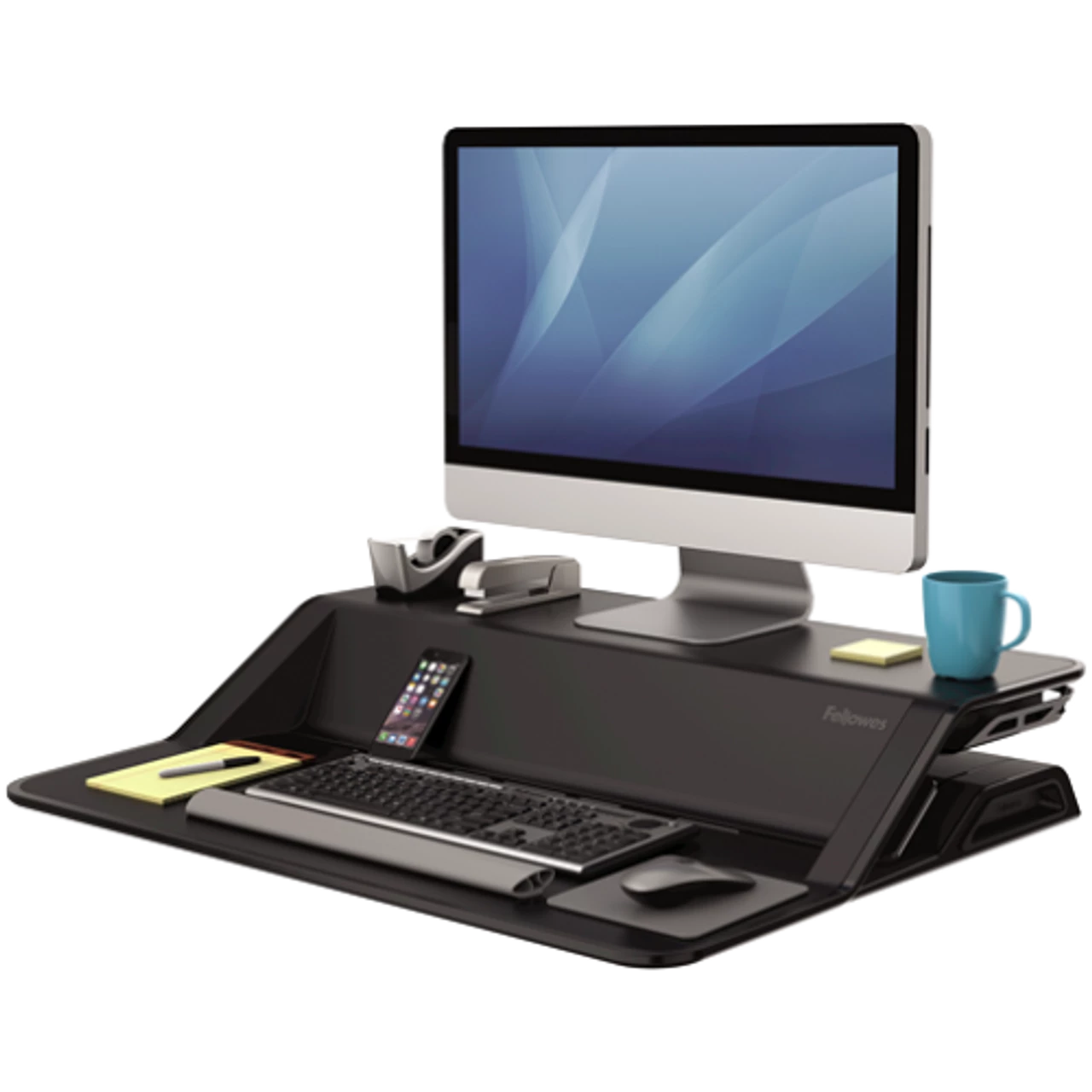 Fellowes Lotus Sit-Stand Workstation - Black 4 Fellowes Lotus Sit-Stand Workstation - Black - Image 2