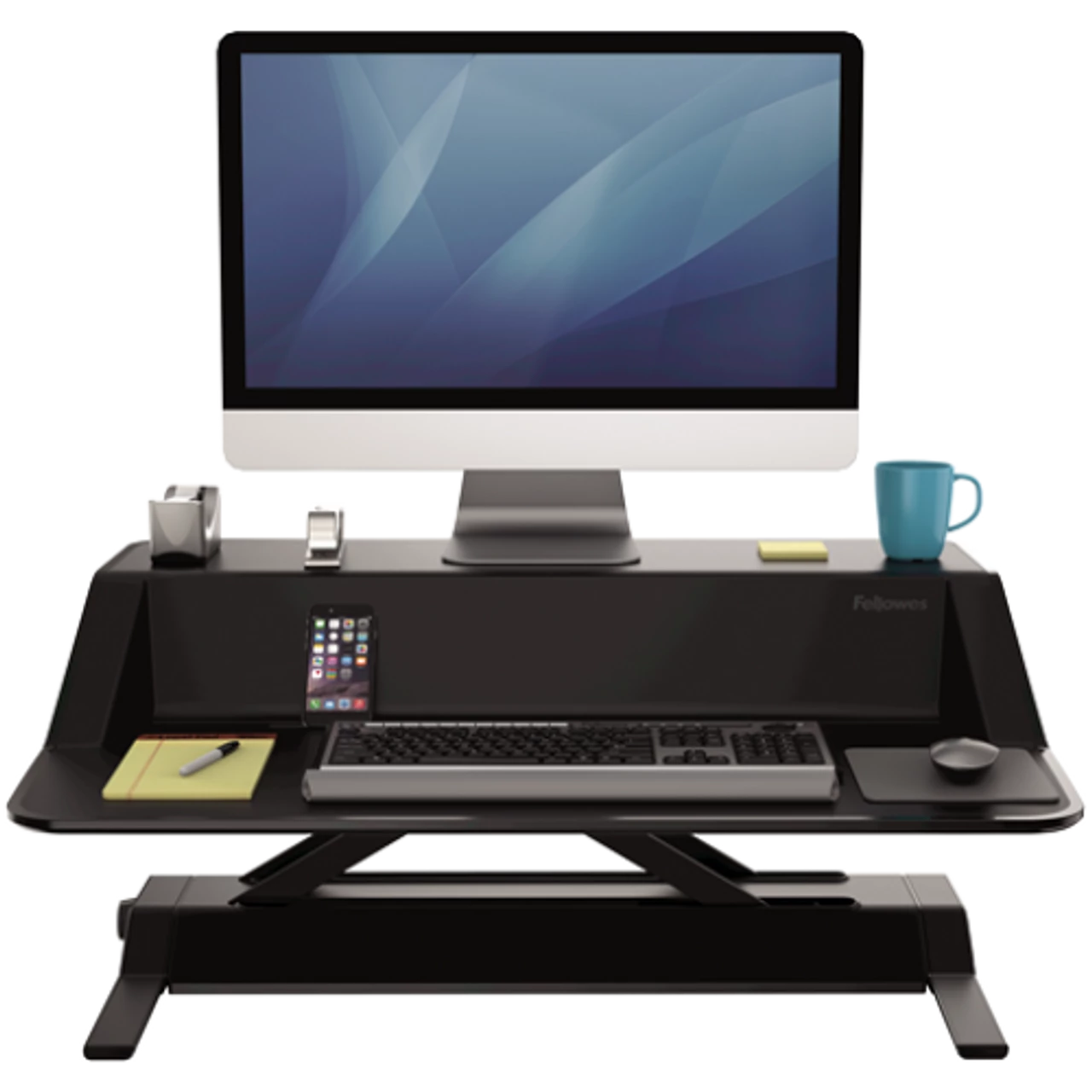 Fellowes Lotus Sit-Stand Workstation - Black 5 Fellowes Lotus Sit-Stand Workstation - Black - Image 3