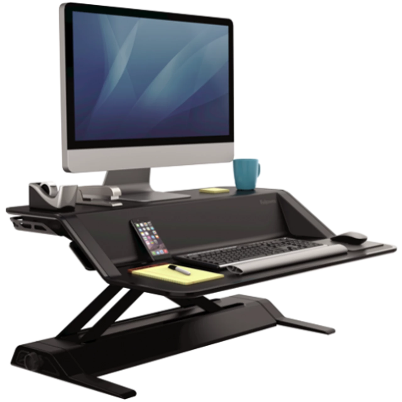 Fellowes Lotus Sit-Stand Workstation - Black 6 Fellowes Lotus Sit-Stand Workstation - Black - Image 4