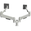 Adapt SpaceArm Sit/Stand Dual Monitor Arm, Platinum