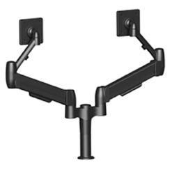 Adapt SpaceArm Sit/Stand Dual Monitor Arm, Black -Logitech sHOP SS02X4BT 02638.1695492293