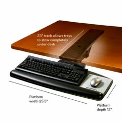 3M Easy Adjust Keyboard Tray With Standard Keyboard & Mouse Platform, 23" Track 21 3M Easy Adjust Keyboard Tray With Standard Keyboard & Mouse Platform, 23" Track -Logitech sHOP akt90le ecom app04 rgb tif 47566.1662911922