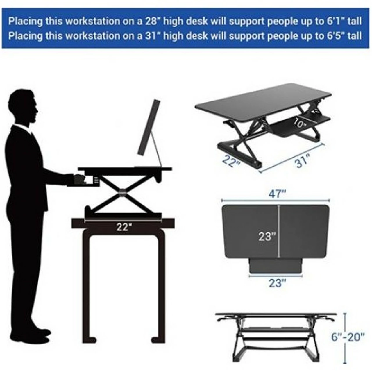 Flexispot 47" Desktop Workstation 5 Flexispot 47" Desktop Workstation - Image 3