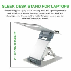 ObVus Minder Laptop Tower Stand 2.0 -Logitech sHOP obVusSolutions NewLaptopTowerwithSmartphoneStand Image4 x585@2x 03097.1664638714