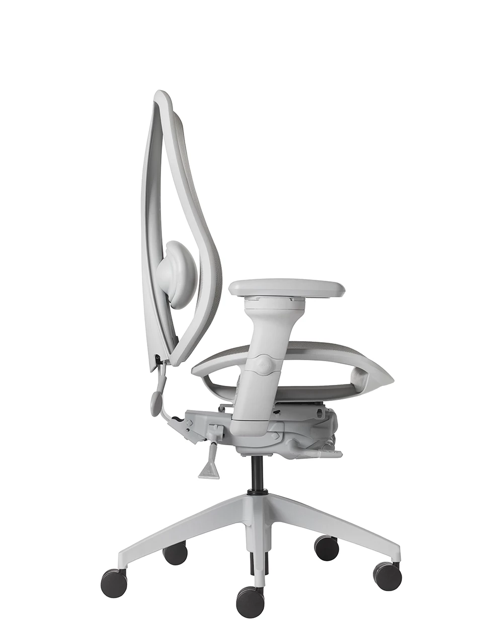 ErgoCentric Light Gray TCentric Hybrid All Mesh Synchro Glide Task Chair - 4 ErgoCentric Light Gray TCentric Hybrid All Mesh Synchro Glide Task Chair - - Image 2